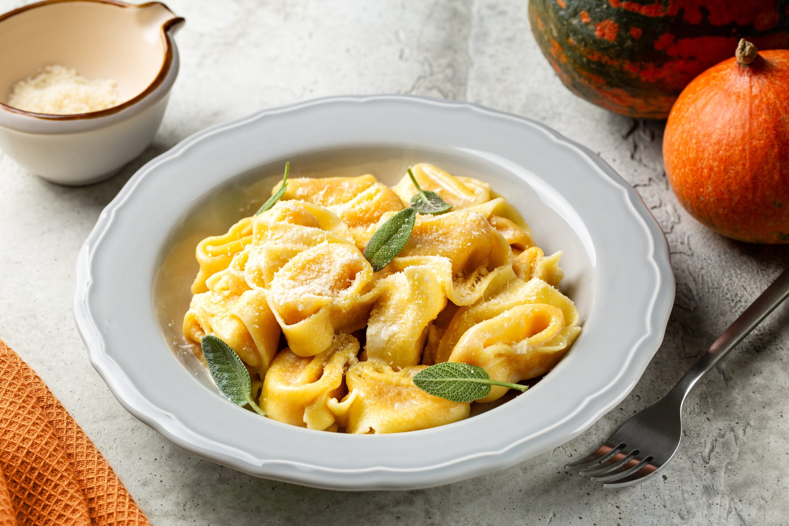 Pasta filled with Parmigiano, butter, and sage